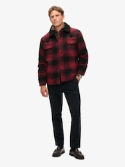 Superdry Red Merchant Wool Chore Coat Jacket - Image 2 of 8