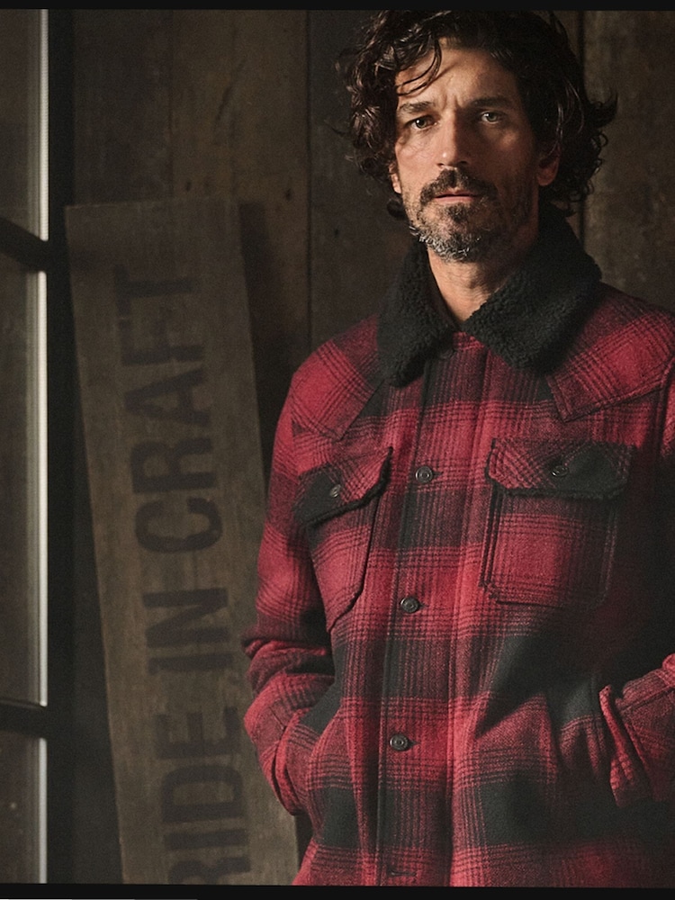 Superdry Red Merchant Wool Chore Coat Jacket - Image 13 of 13 Superdry Red Merchant Wool Chore Coat Jacket - Image 13 of 13