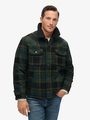 Superdry Green Merchant Wool Chore Coat Jacket - Image 1 of 11