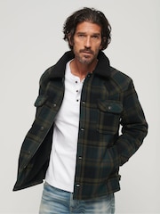 Superdry Green Merchant Wool Chore Coat Jacket - Image 14 of 14