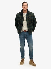 Superdry Green Merchant Wool Chore Coat Jacket - Image 3 of 11