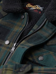 Superdry Green Merchant Wool Chore Coat Jacket - Image 9 of 11