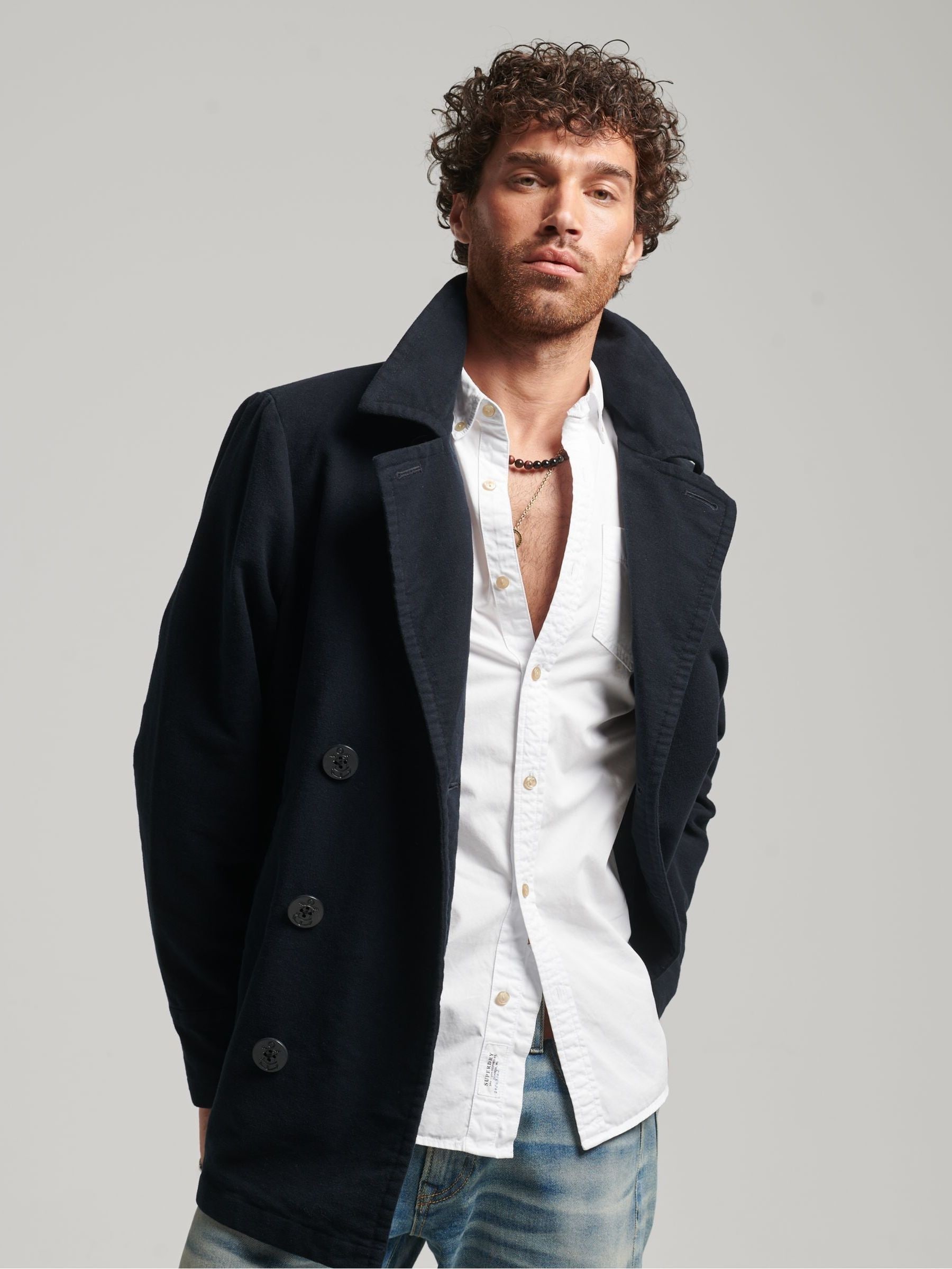 Superdry merchant pea coat hot sale