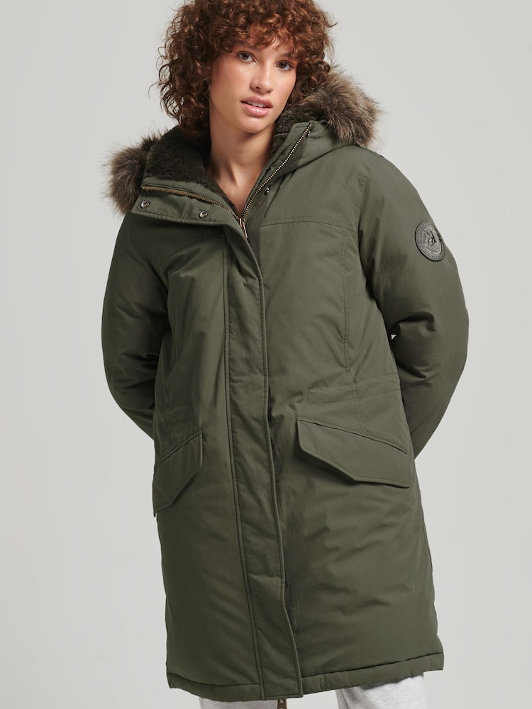 Superdry Green Down Everest Parka - Image 2 of 3