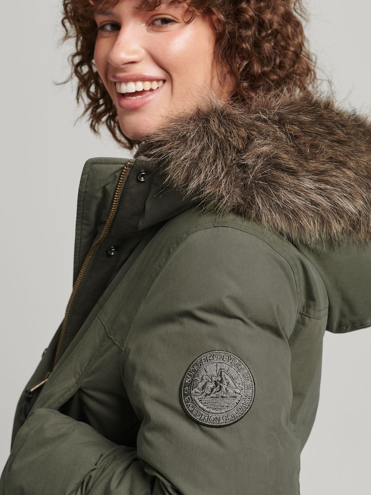 Superdry Green Down Everest Parka - Image 3 of 3