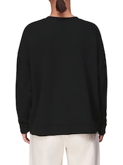 Whistles Black Logo Cherie 100% Cotton Sweatshirt - Image 2 of 4