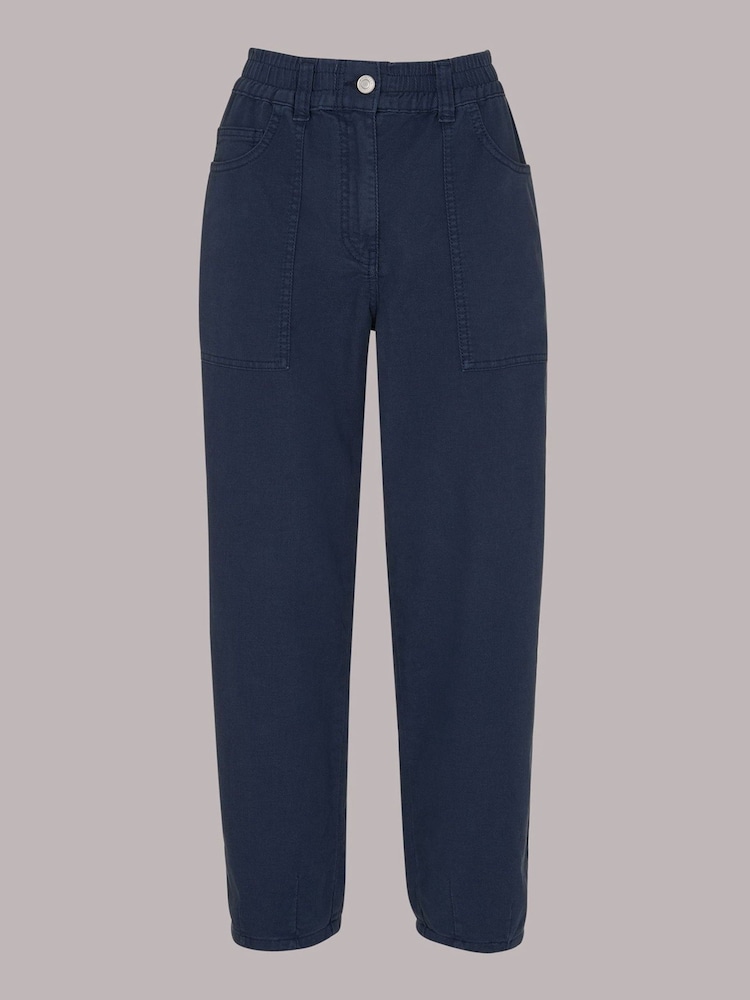 Whistles Blue Tessa Casual Trousers - Image 5 of 5