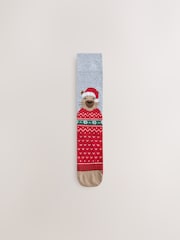 Green/ Grey Capybara Christmas Socks 2 Pack - Image 2 of 5