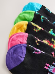 Black Neon Robots Pattern Socks 5 Pack - Image 3 of 8