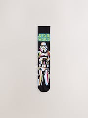 Black Star Wars Pattern Socks 3 Pack - Image 4 of 6