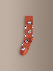 Rich Blue/ Orange Smart Animals Pattern Modal Signature Socks 4 Pack - Image 4 of 7
