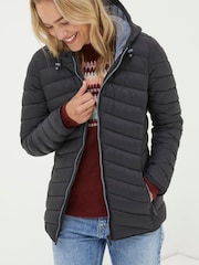FatFace Black Ruby Lightweight Puffer Jacket - Image 1 of 5