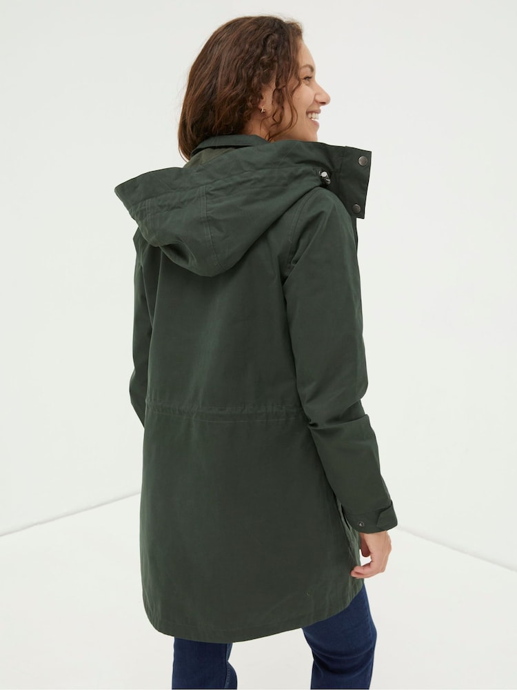 FatFace Green Waterproof Coat - Image 2 of 6