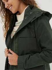 FatFace Green Waterproof Coat - Image 3 of 6