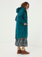 FatFace Green Juno Waterproof Longline Coat - Image 2 of 4
