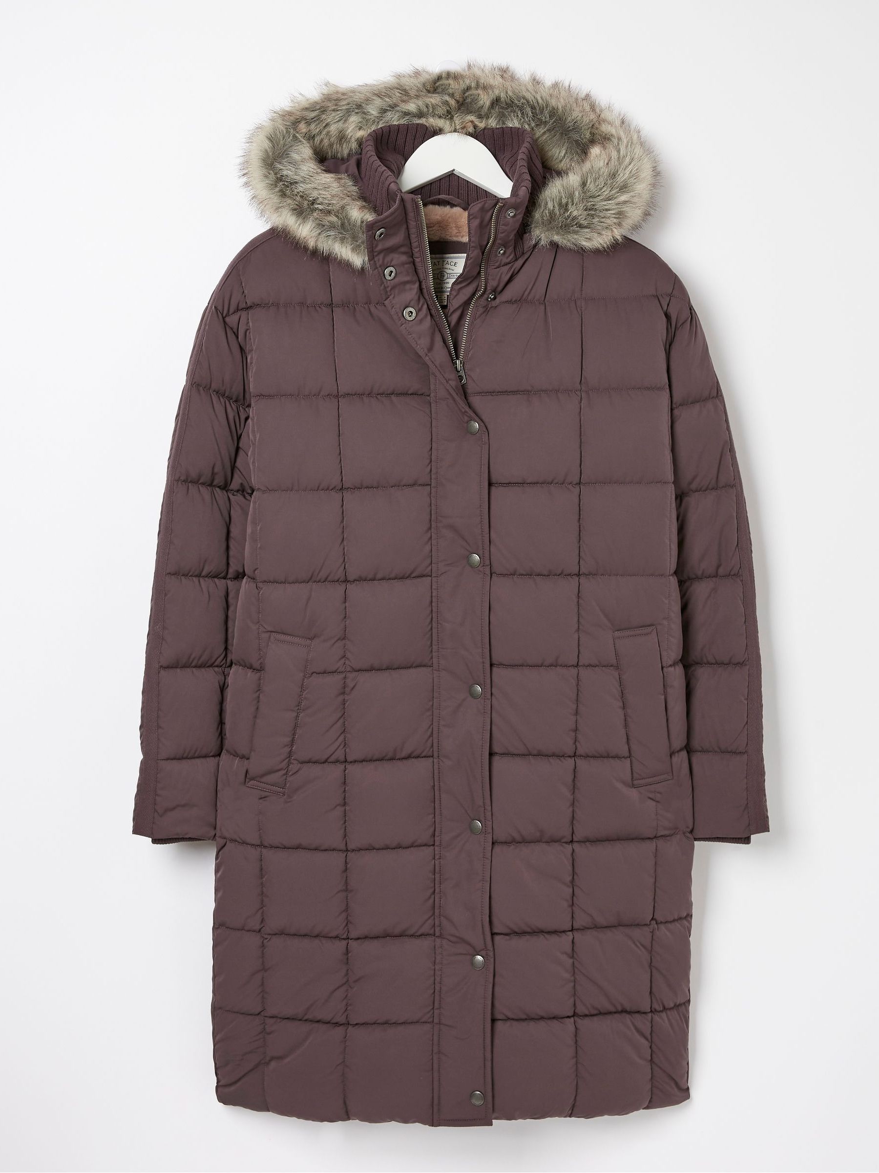Buy FatFace Purple Sienna Quilted Mid Length Coat from Next Luxembourg