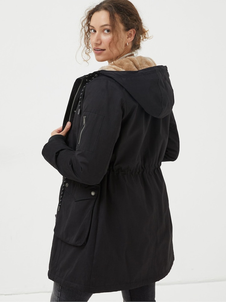 FatFace Black Maya Parka Coat - Image 2 of 5