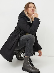 FatFace Black Maya Parka Coat - Image 3 of 5