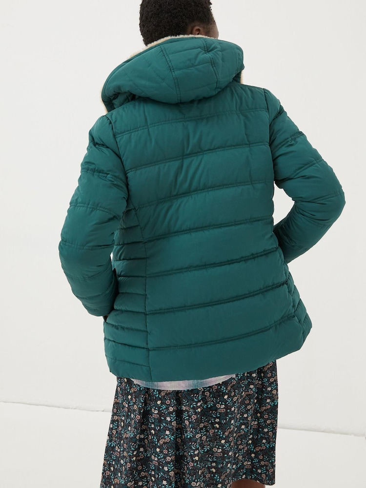 FatFace Green Lara Puffer Coat - Image 2 of 5