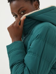 FatFace Green Lara Puffer Coat - Image 4 of 5