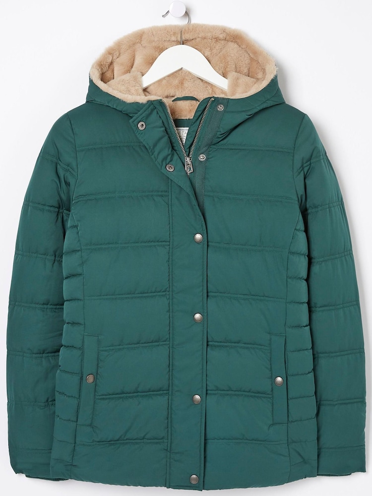FatFace Green Lara Puffer Coat - Image 5 of 5