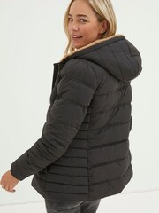 FatFace Black Lara Puffer Coat - Image 2 of 5