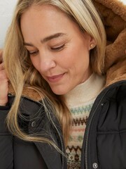 FatFace Black Lara Puffer Coat - Image 3 of 5