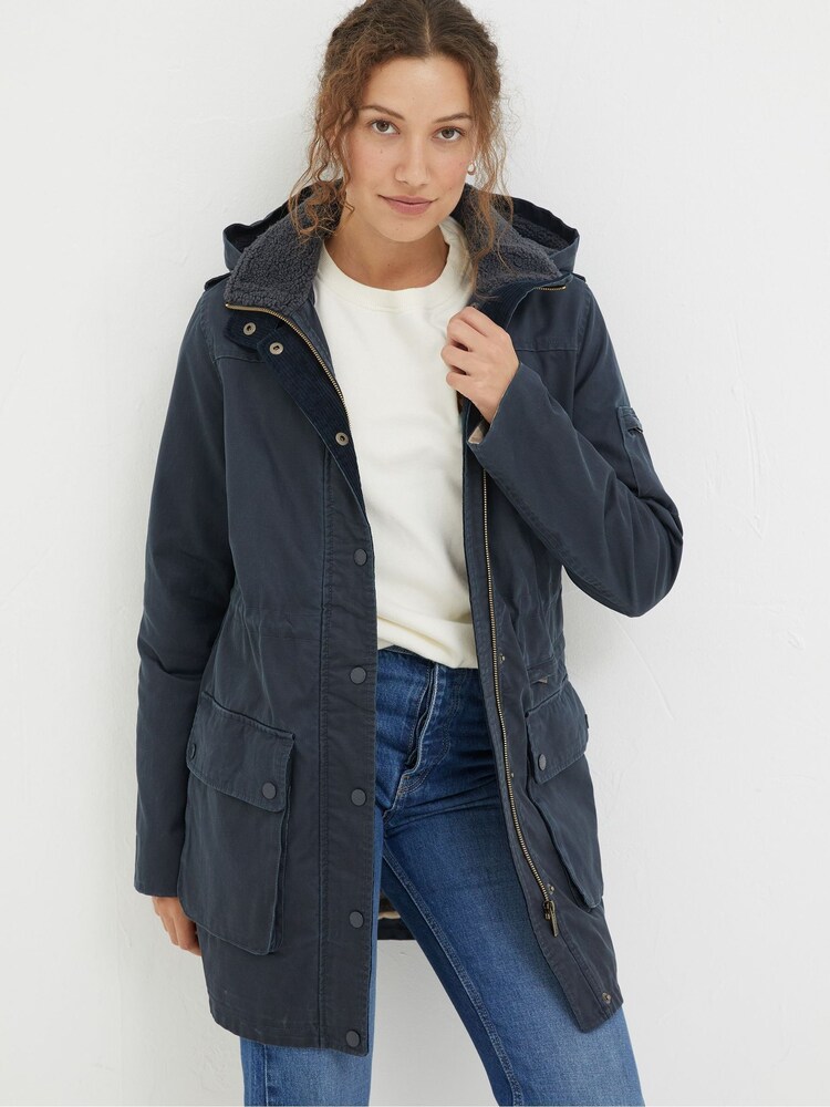 FatFace Blue Cheshire Longline Coat - Image 1 of 5
