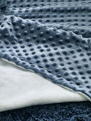 Blue Bobble Fleece Blanket - Image 4 of 5