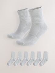 Grey Essential Sports Socks 6 Pack - Image 2 of 2
