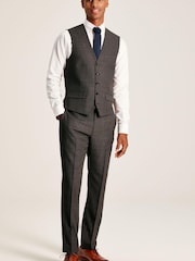 Joules Neutral Regular Fit Textured Suit Waistcoat - Image 3 of 7