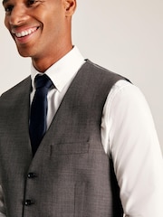 Joules Neutral Regular Fit Textured Suit Waistcoat - Image 4 of 7