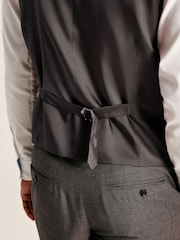 Joules Neutral Regular Fit Textured Suit Waistcoat - Image 5 of 7
