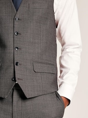 Joules Neutral Regular Fit Textured Suit Waistcoat - Image 6 of 7