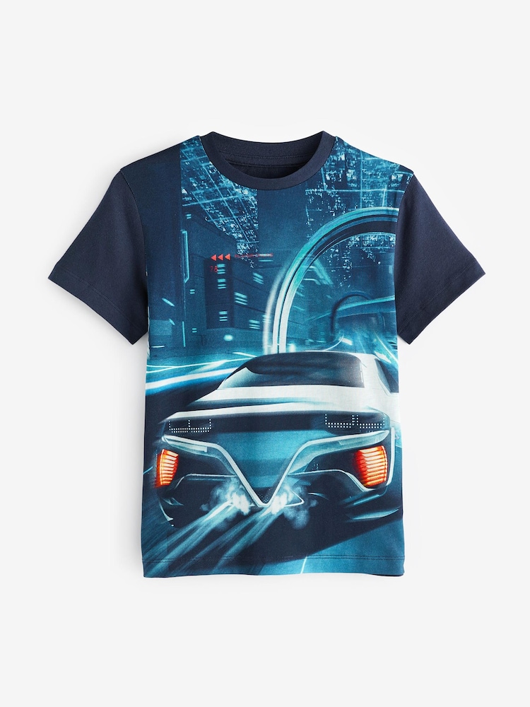 Sports Car All-Over Print Short Sleeve T-Shirt (3-16yrs) - Image 1 of 2