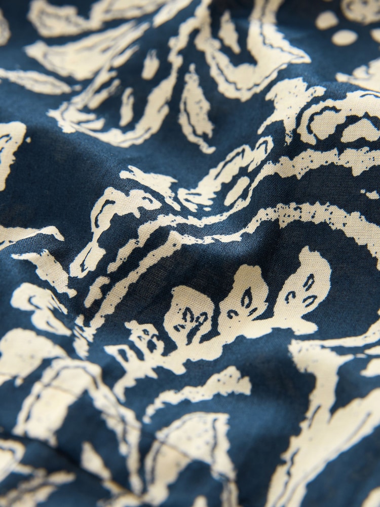Navy 100% Cotton Long Sleeve Dress - Image 2 of 2