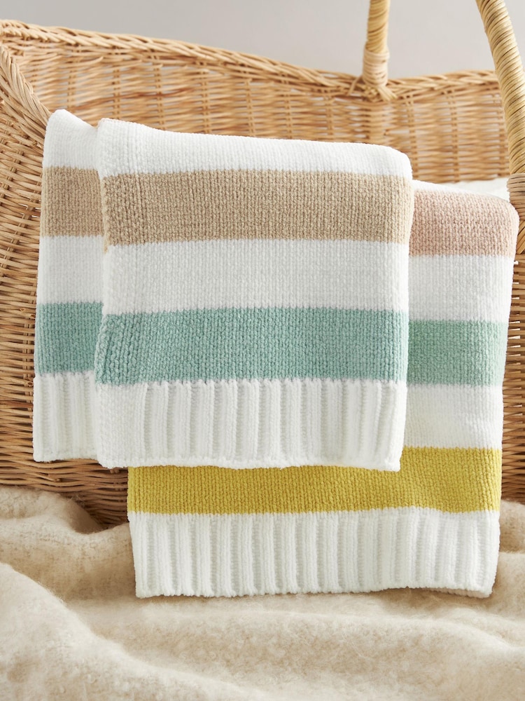 Stripe Chenille Baby Blanket - Image 1 of 7