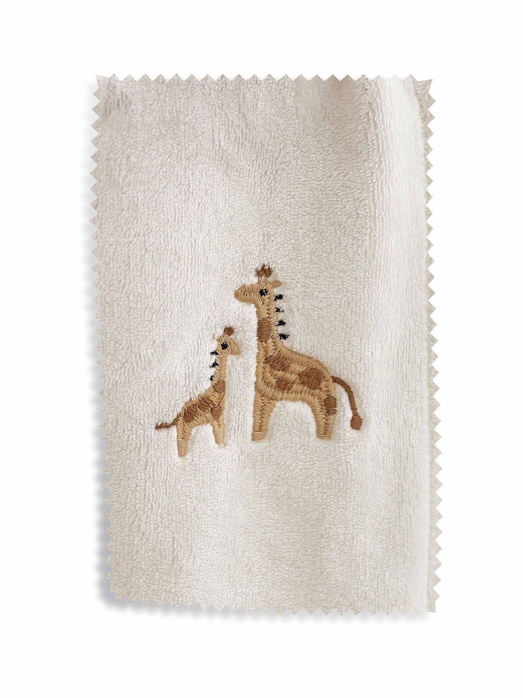 White Giraffe Fleece Baby Blanket - Image 4 of 7