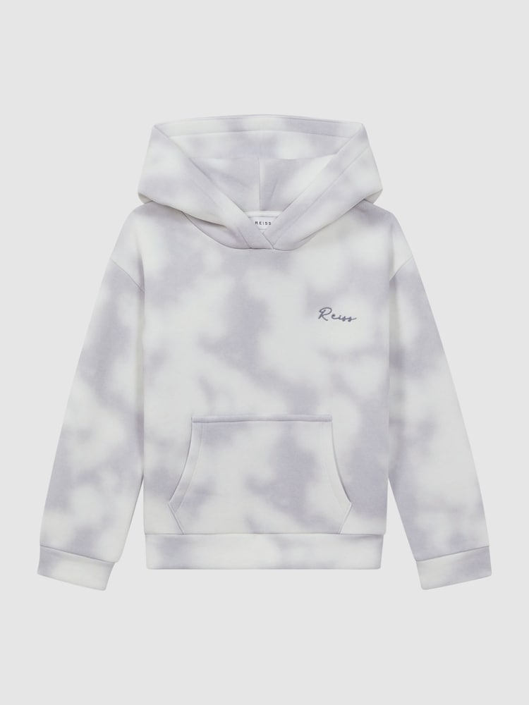 Reiss Blue Melo 9-12 yrs Cotton Tie Dye Hoodie - Image 2 of 6