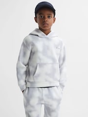 Reiss Blue Melo 9-12 yrs Cotton Tie Dye Hoodie - Image 3 of 6