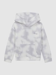 Reiss Blue Melo 4-9 yrs Cotton Tie Dye Hoodie - Image 2 of 6