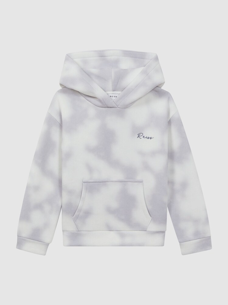 Reiss Blue Melo 4-9 yrs Cotton Tie Dye Hoodie - Image 2 of 6