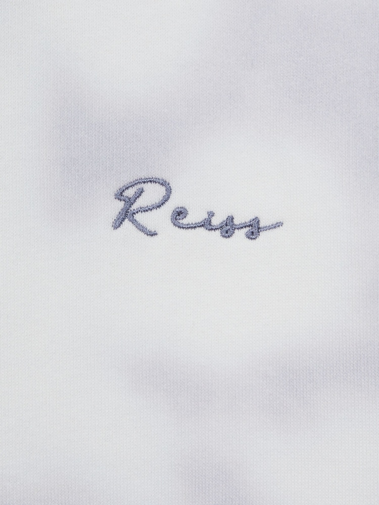 Reiss Blue Melo 4-9 yrs Cotton Tie Dye Hoodie - Image 6 of 6