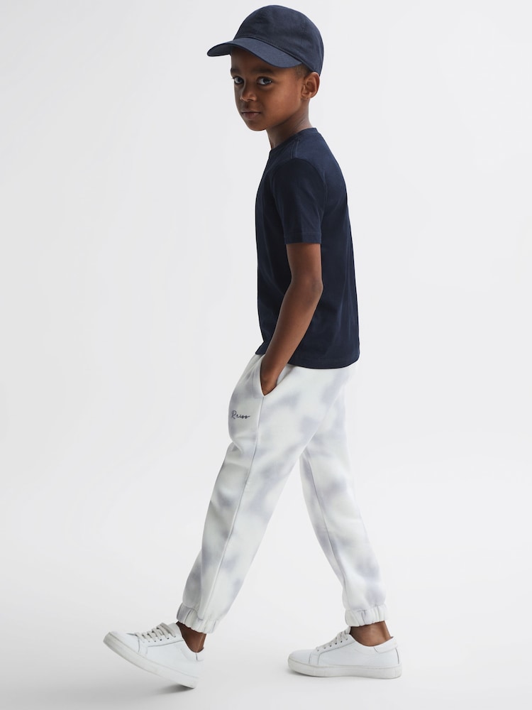 Reiss Blue Cassius 9-12 yrs Cotton Tie Dye Joggers - Image 1 of 6