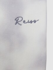 Reiss Blue Cassius 9-12 yrs Cotton Tie Dye Joggers - Image 6 of 6