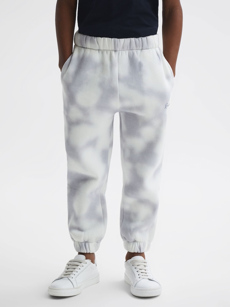 Reiss Blue Cassius 4-9 yrs Cotton Tie Dye Joggers - Image 1 of 6