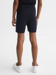 Reiss Navy Colton Junior Side Stripe Drawstring Shorts - Image 5 of 7