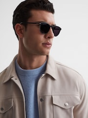 Paige Round Acetate Frame Sunglasses - Image 3 of 5