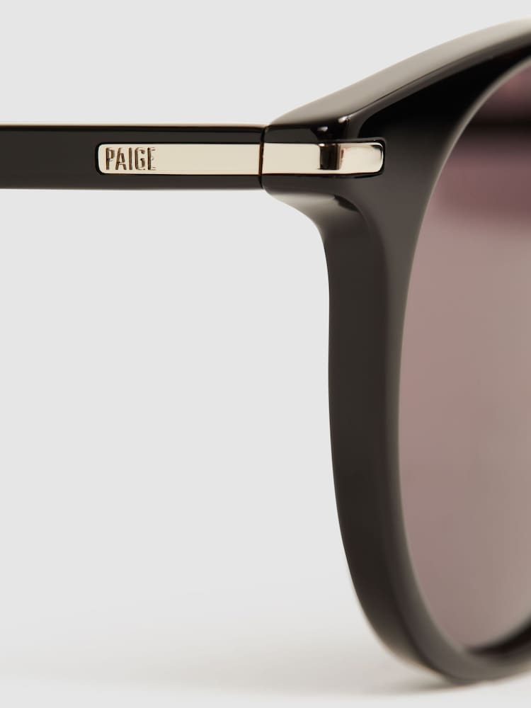 Paige Round Acetate Frame Sunglasses - Image 5 of 5