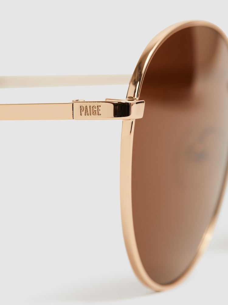 Paige Round Metal Frame Sunglasses - Image 5 of 5